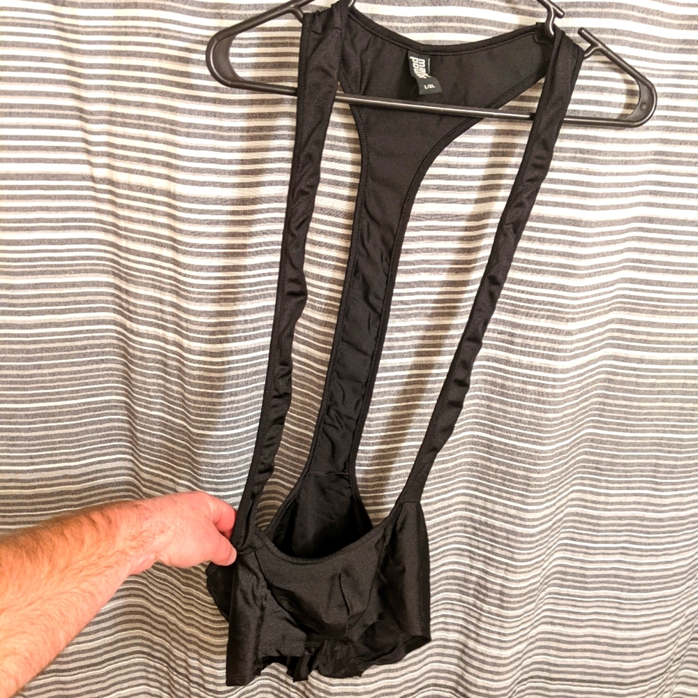 Male power singlet men's L XL pouch